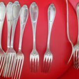 10 forks in silver metal Ercuis