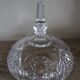 Cut glass sugar bowl on a stand