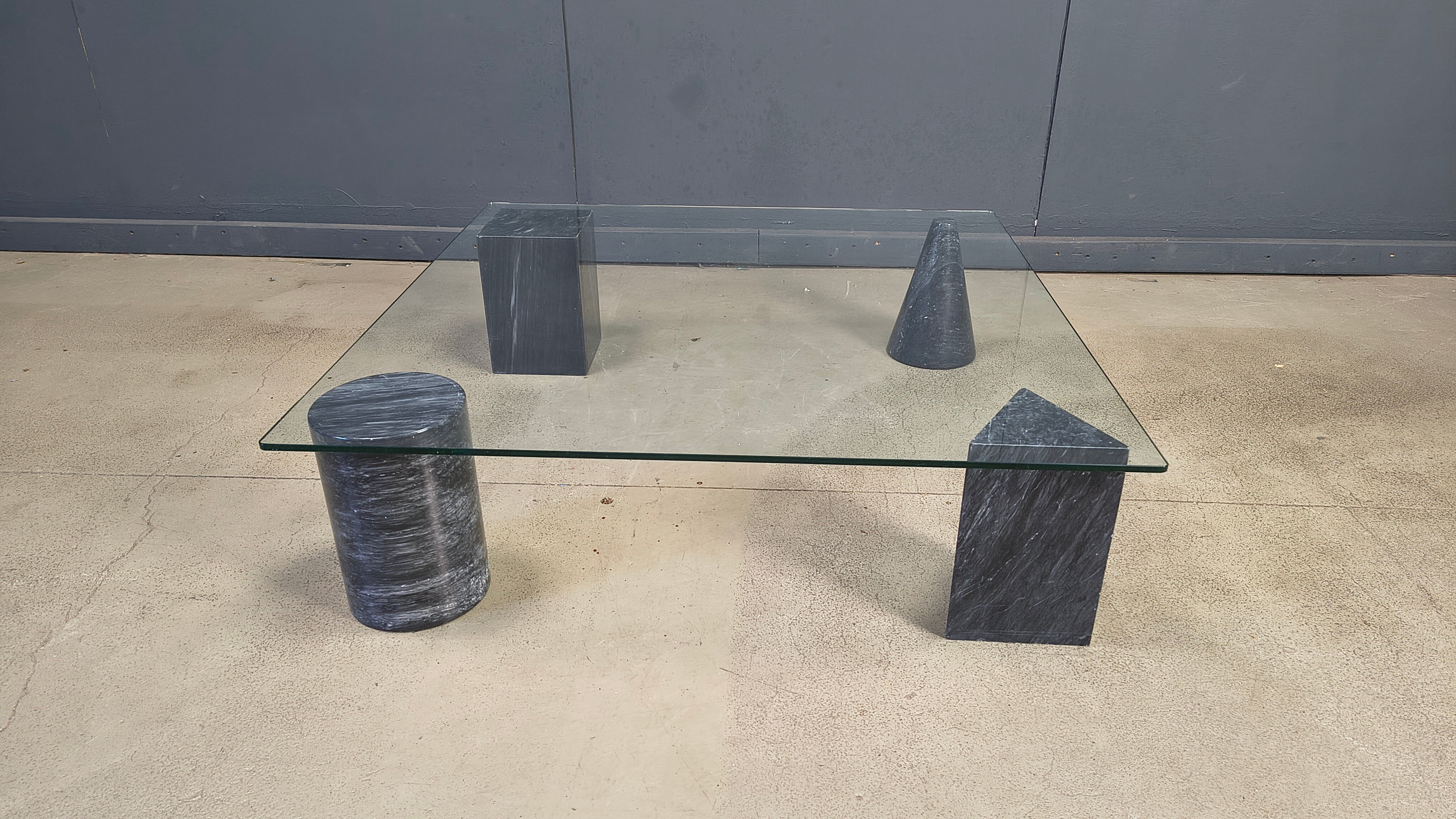 Vintage Italian marble coffee table, 1970s