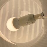 White glass Peill and Putzler mushroom table lamp XL