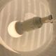 White glass Peill and Putzler mushroom table lamp XL