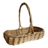 Small beige wicker basket