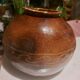 Antique brown glazed ceramic vase