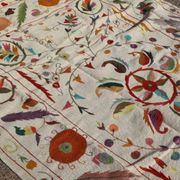 Multicoloured white kilim rug – 238 x 159 cm