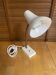 Vintage 1950s Flexible Metal Cream Desk Lamp with Cast Iron Base