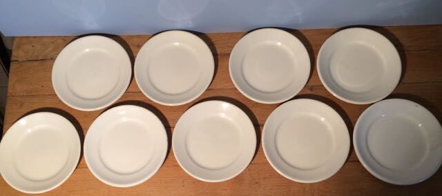 Set of  9 Digoin Saarguemines dessert plates