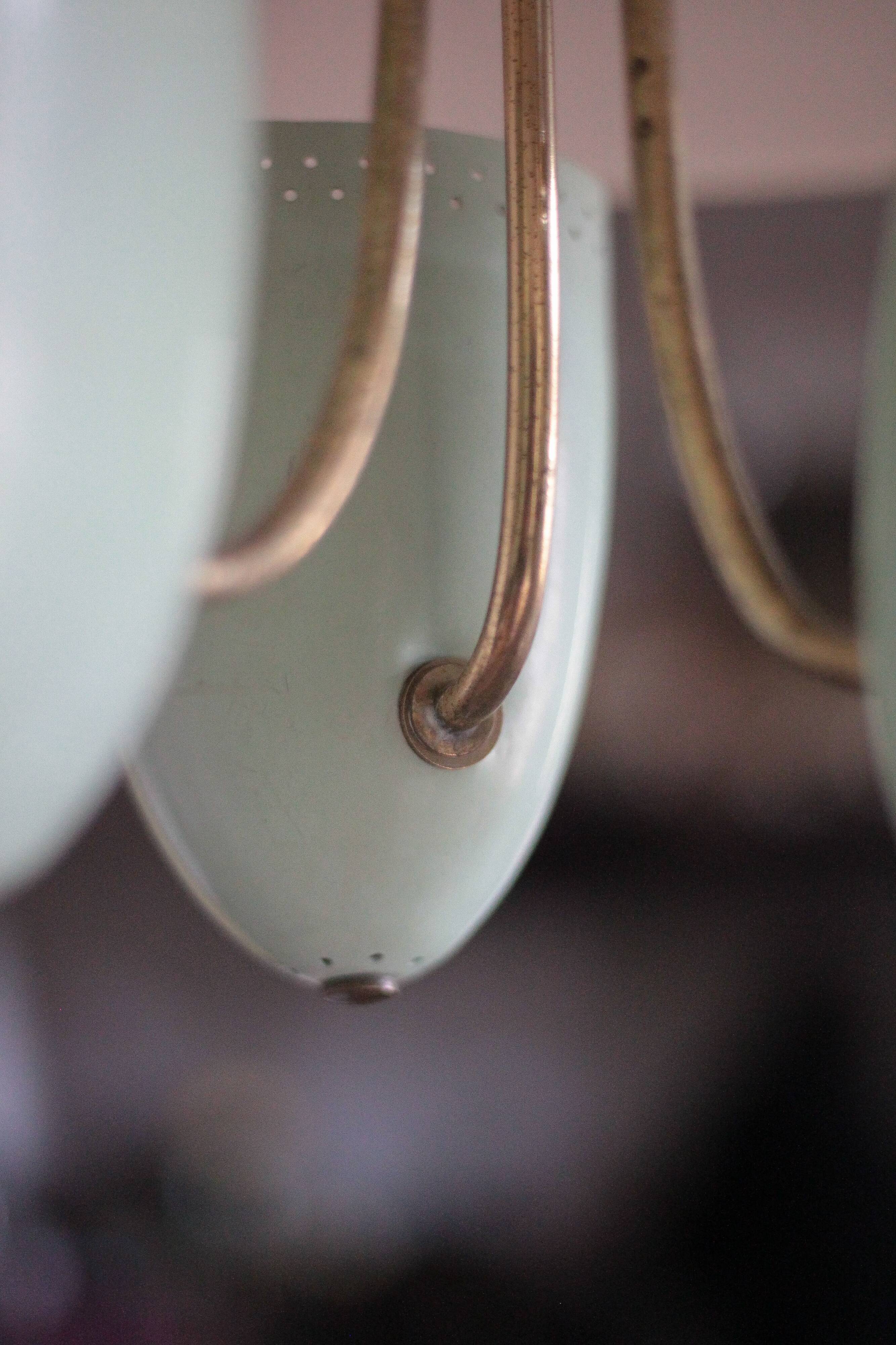 Vintage lacquered metal pendant from the 1950s, Herman Busquet for Hala.