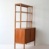 Scandinavian bookcase with storage compartment