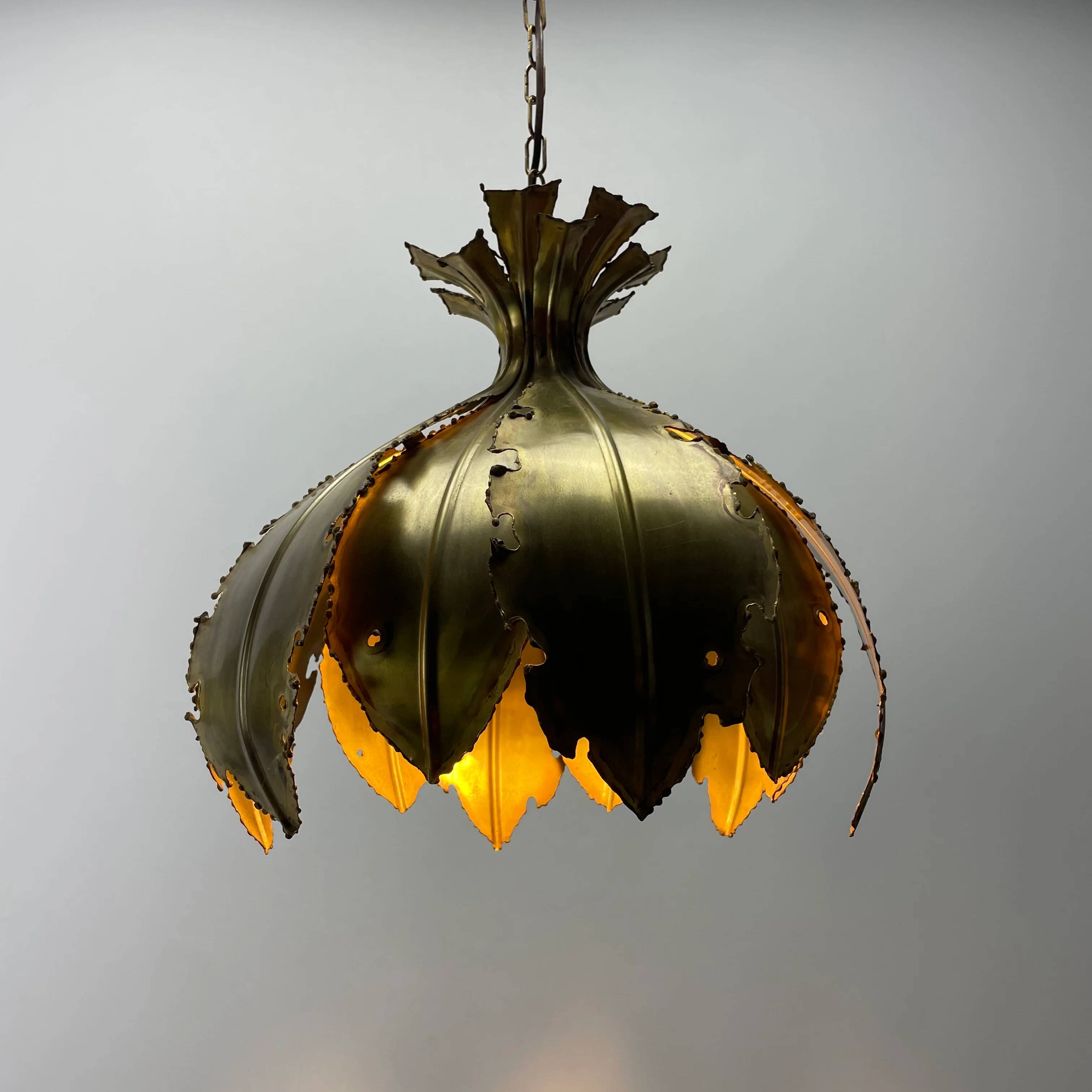 Butterfly pendant lamp in copper by Svend Aage Holm Sørensen 1960