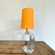 Moulded glass lamp, fabric cable 2 m