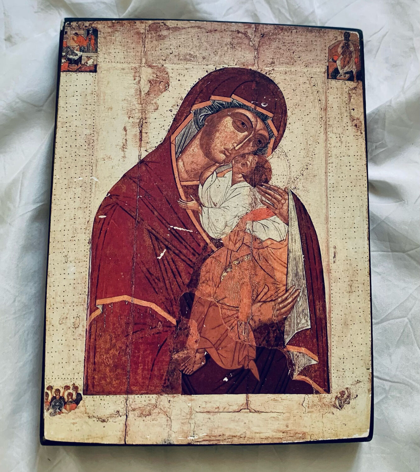 Orthodox religious icon virgin of tenderness