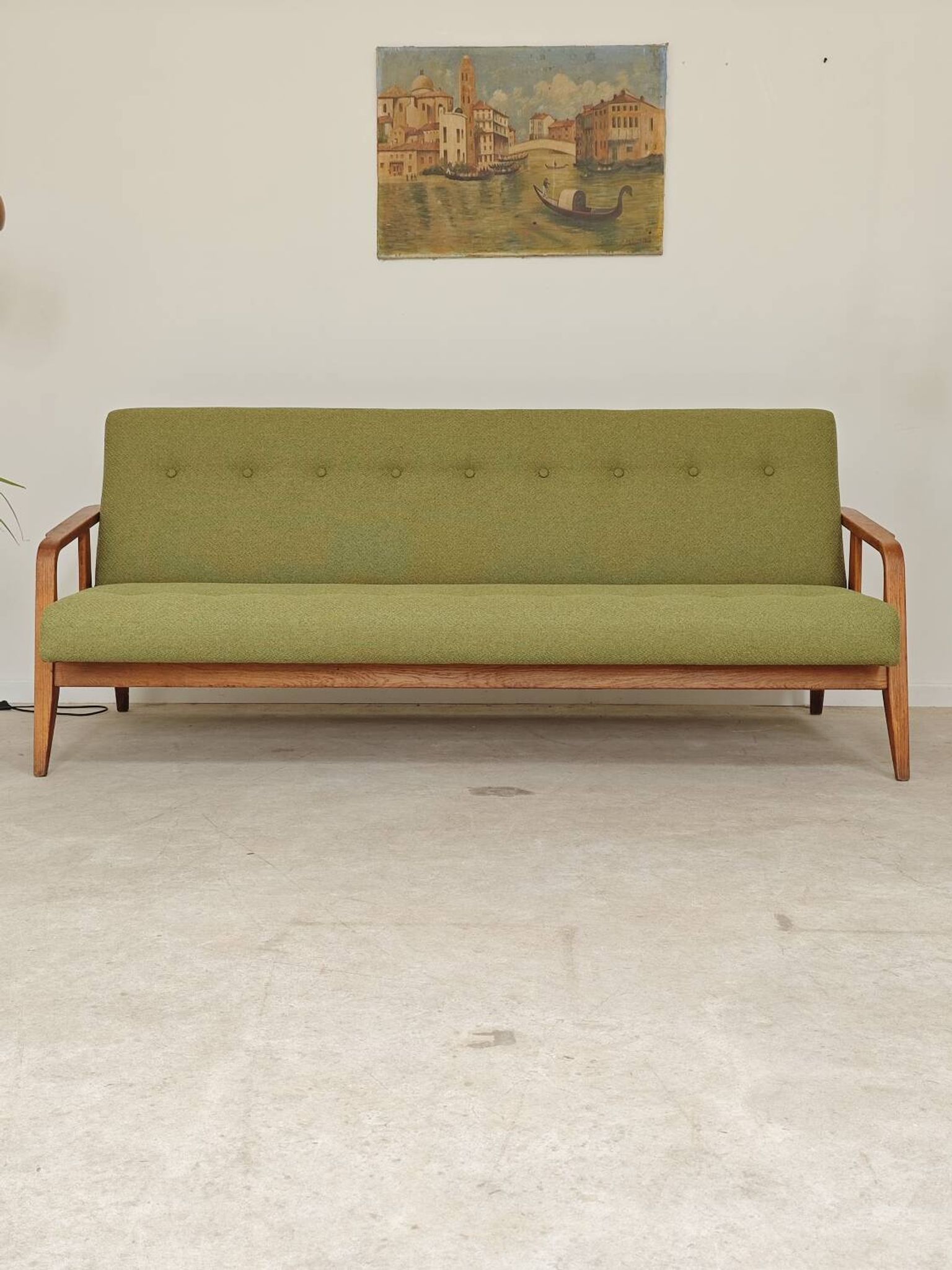 Green Banquette Daybed from Czechoslovakia 1960