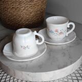 Vintage white glass cups