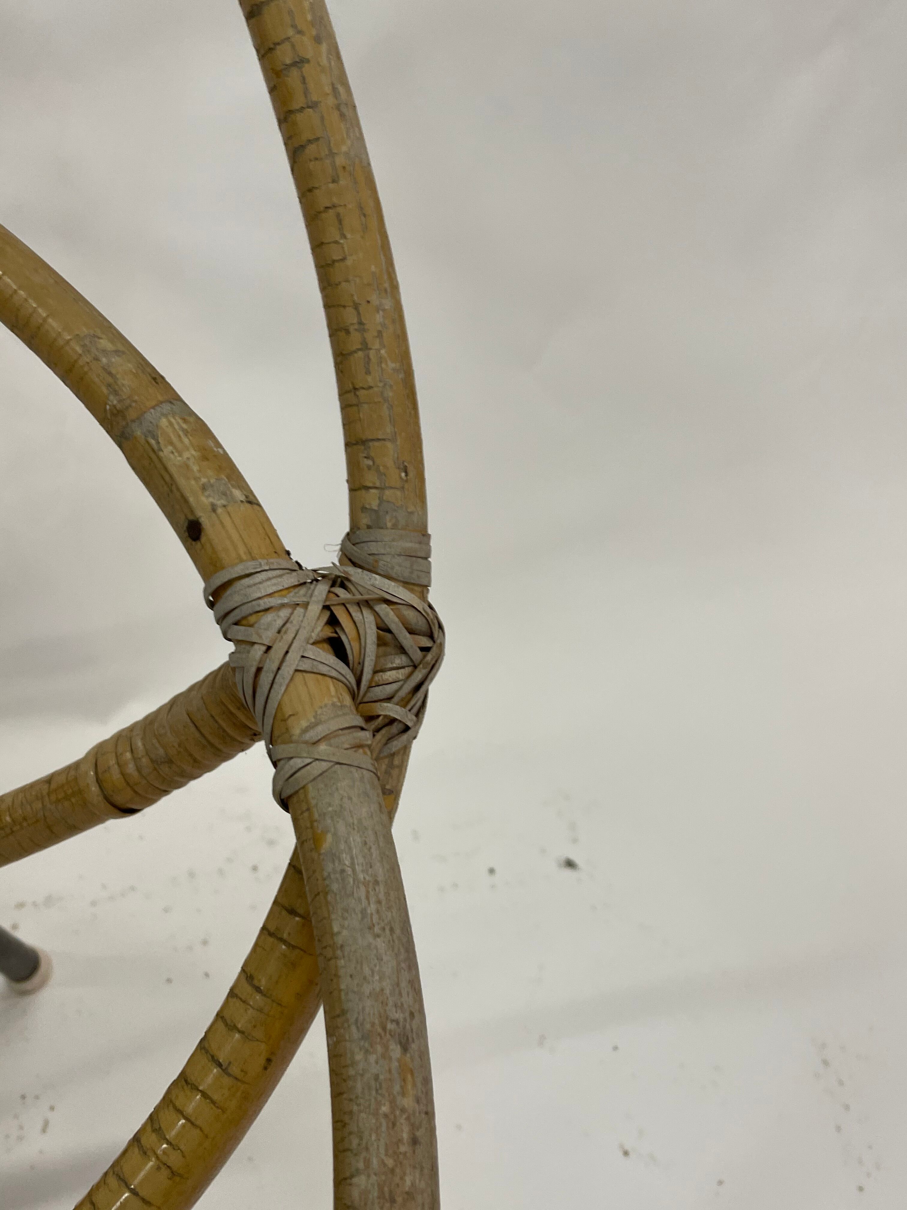 Vintage rattan chair by Dirk van Sliedregt Rohe Noordwolde 1960 in the Netherlands