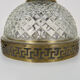 Paire d'appliques ou plafonnier de style victorien en laiton et verre diamant. Année 50 60