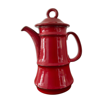 Vintage enamelled ceramic teapot