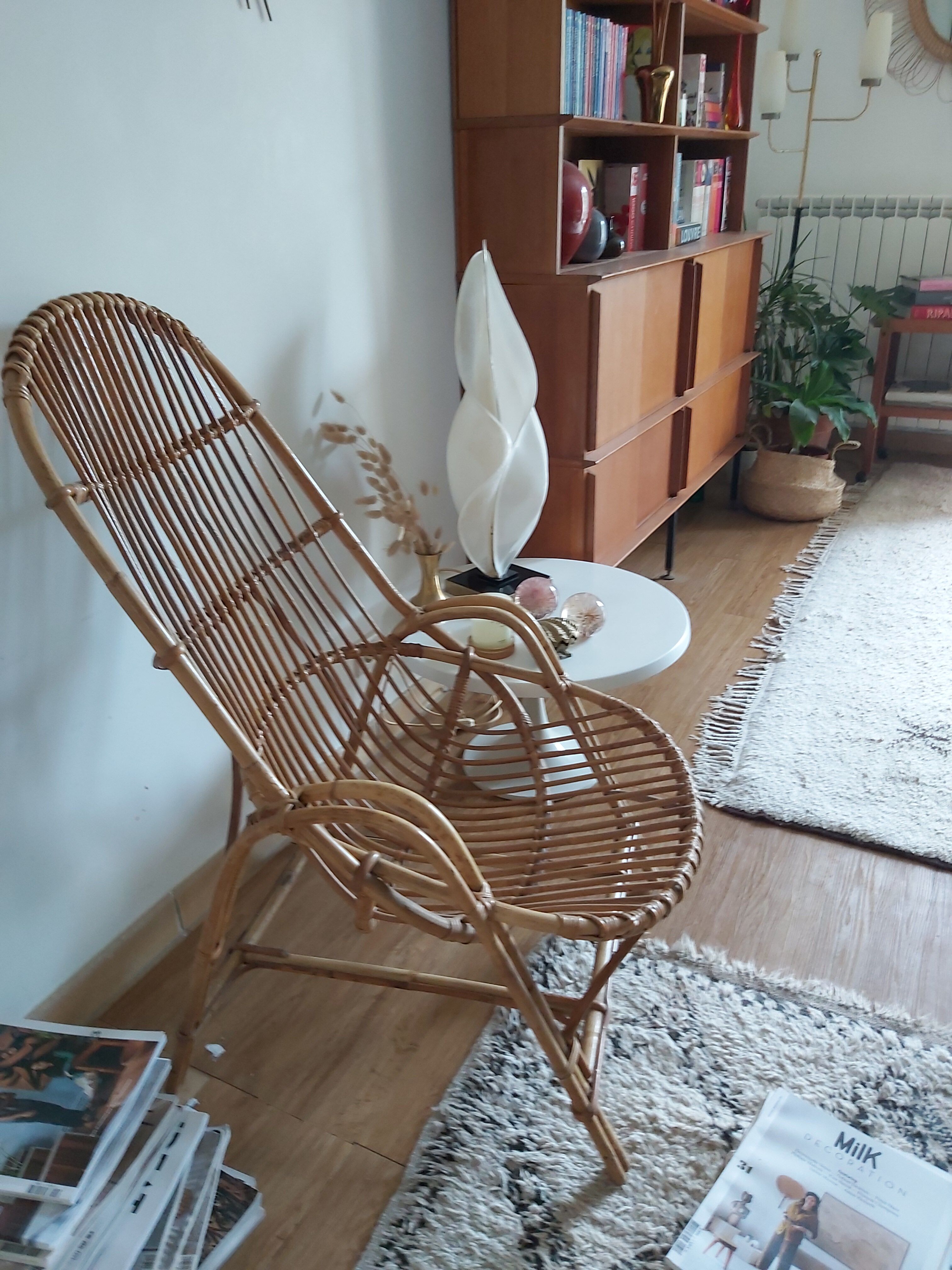 Vintage rattan armchair