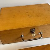 3 vintage dovetail wooden boxes