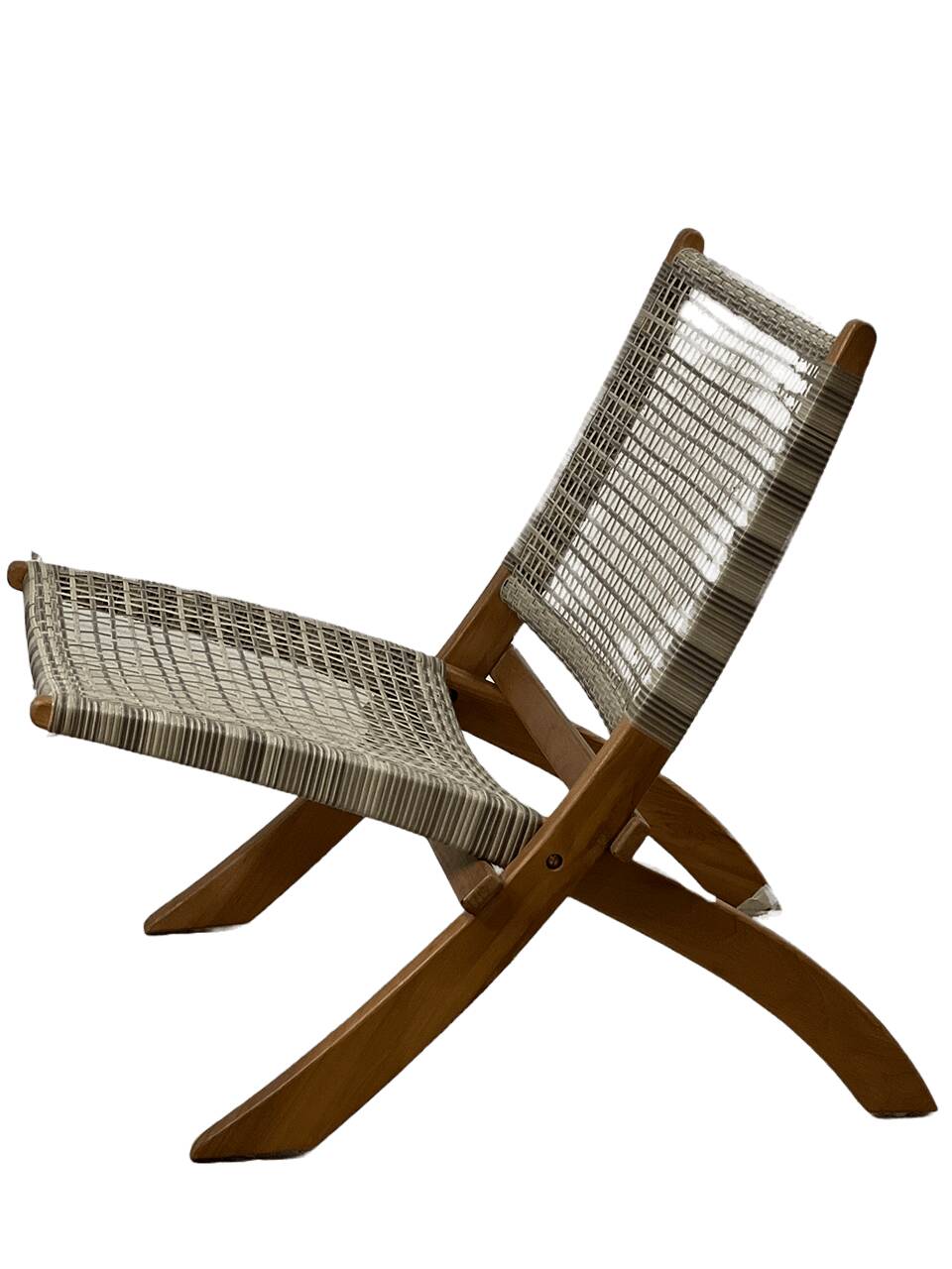 Chaise longue / fauteuil / monoplace rétro en rotin
