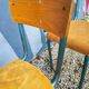 Lot de 3 chaises d'école vintage