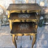 Painted wooden nesting table