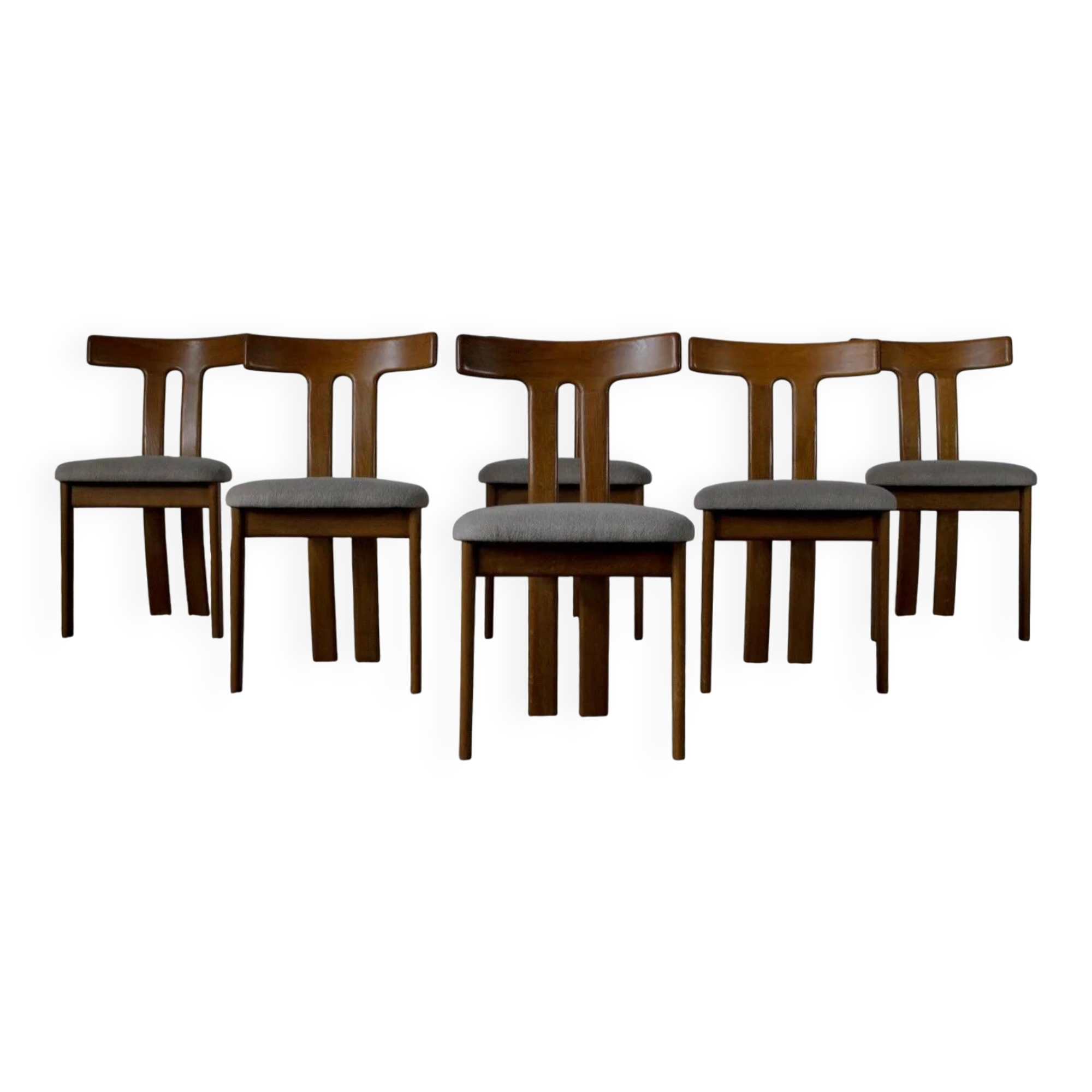 Chaises de salle à manger à dossier en T - Europe des années 1960