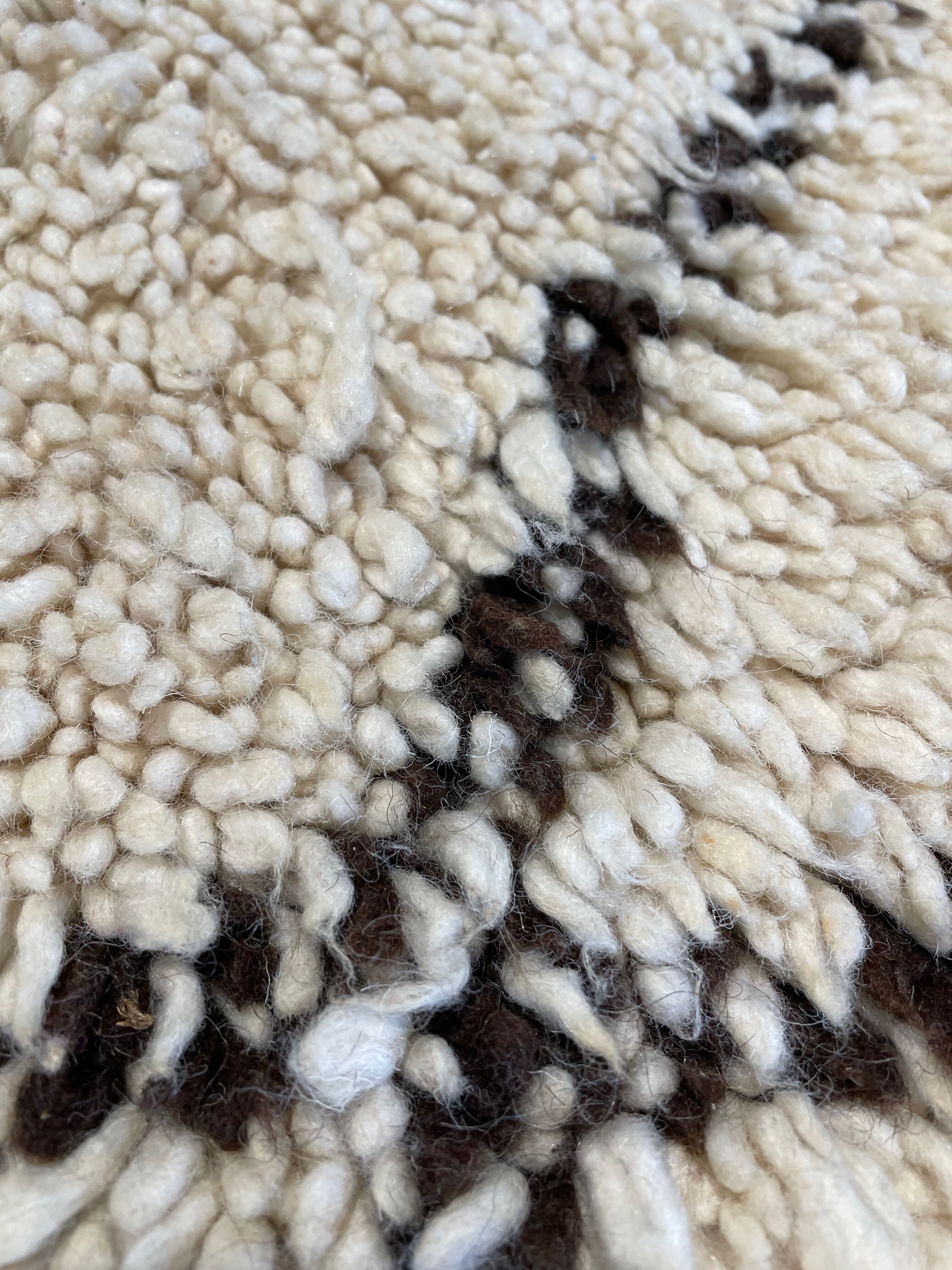 Vintage Moroccan berber carpet Beni Ouarain 85x210 cm