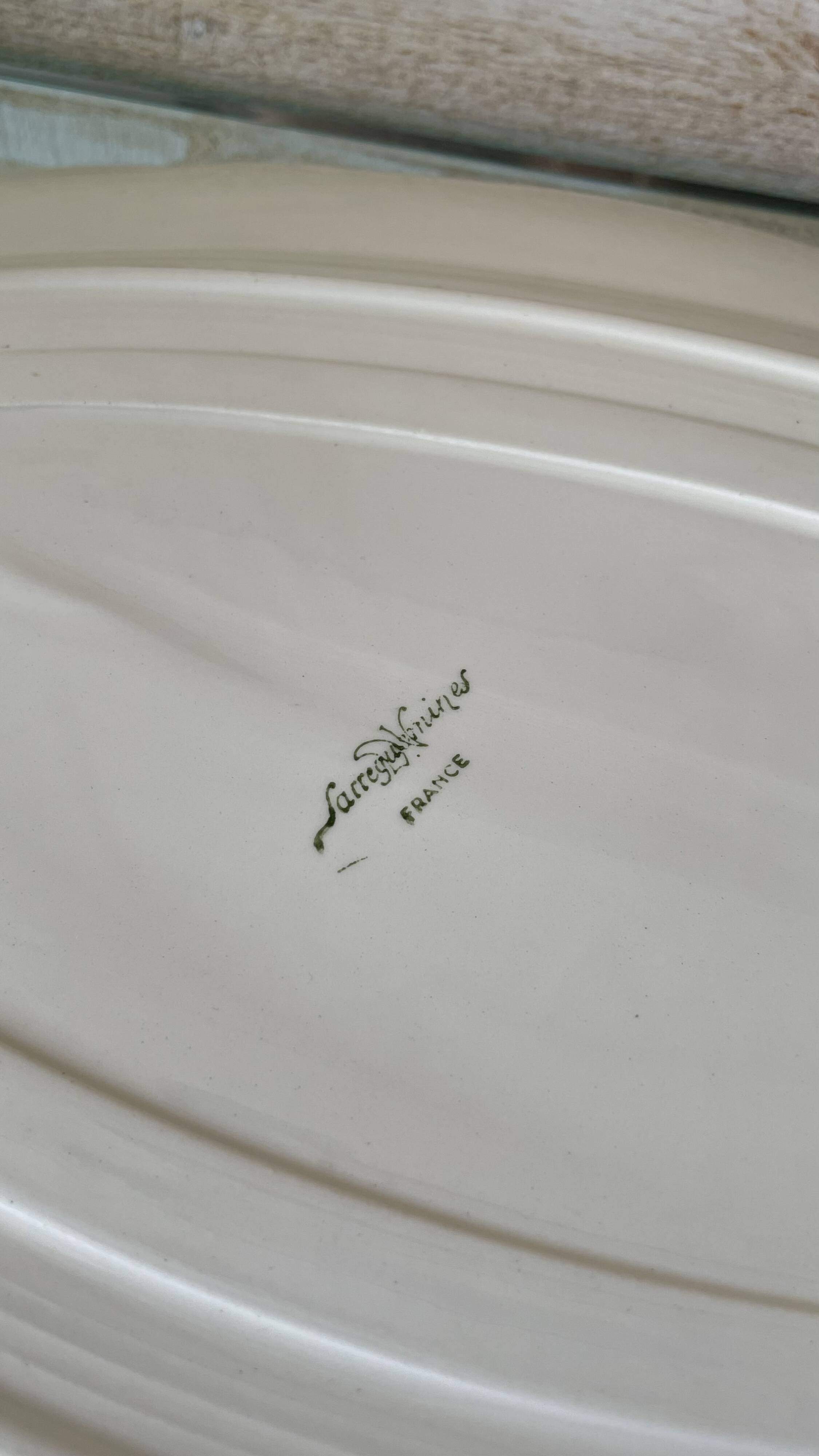 Sarreguemines France vintage oval serving dish