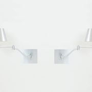 Pair of Maison Charles adjustable brushed steel wall lights circa 1960