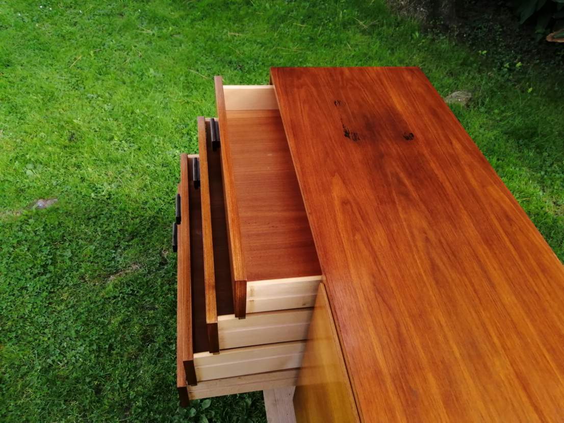Vintage sideboard on high legs, 1960s / 1970s