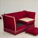 1970s, Danish 2-seater drop arm sofa, furniture velour.