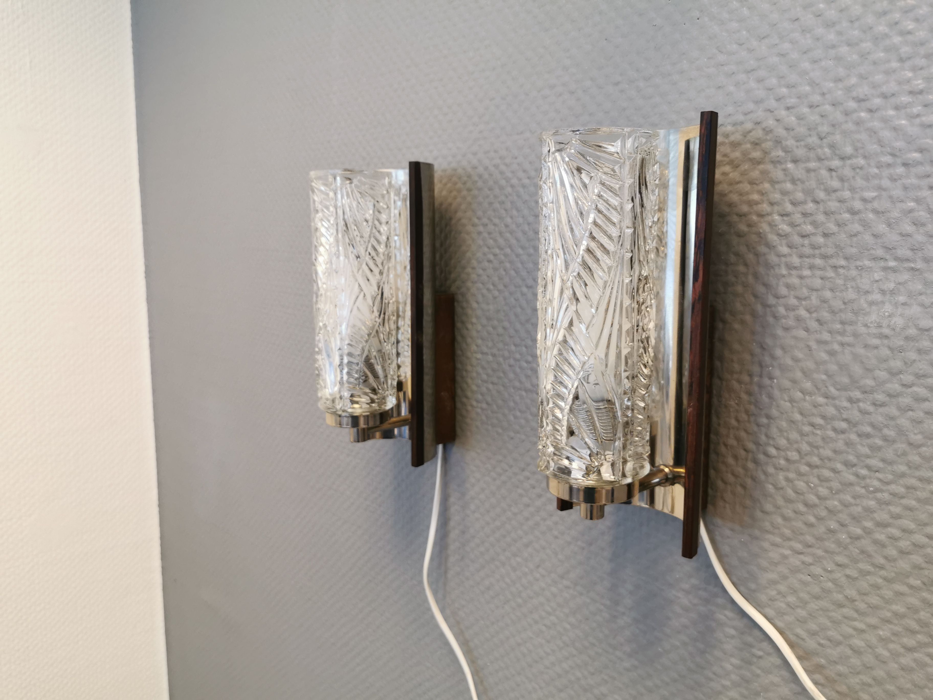 Danish designed wall lights from the 1970