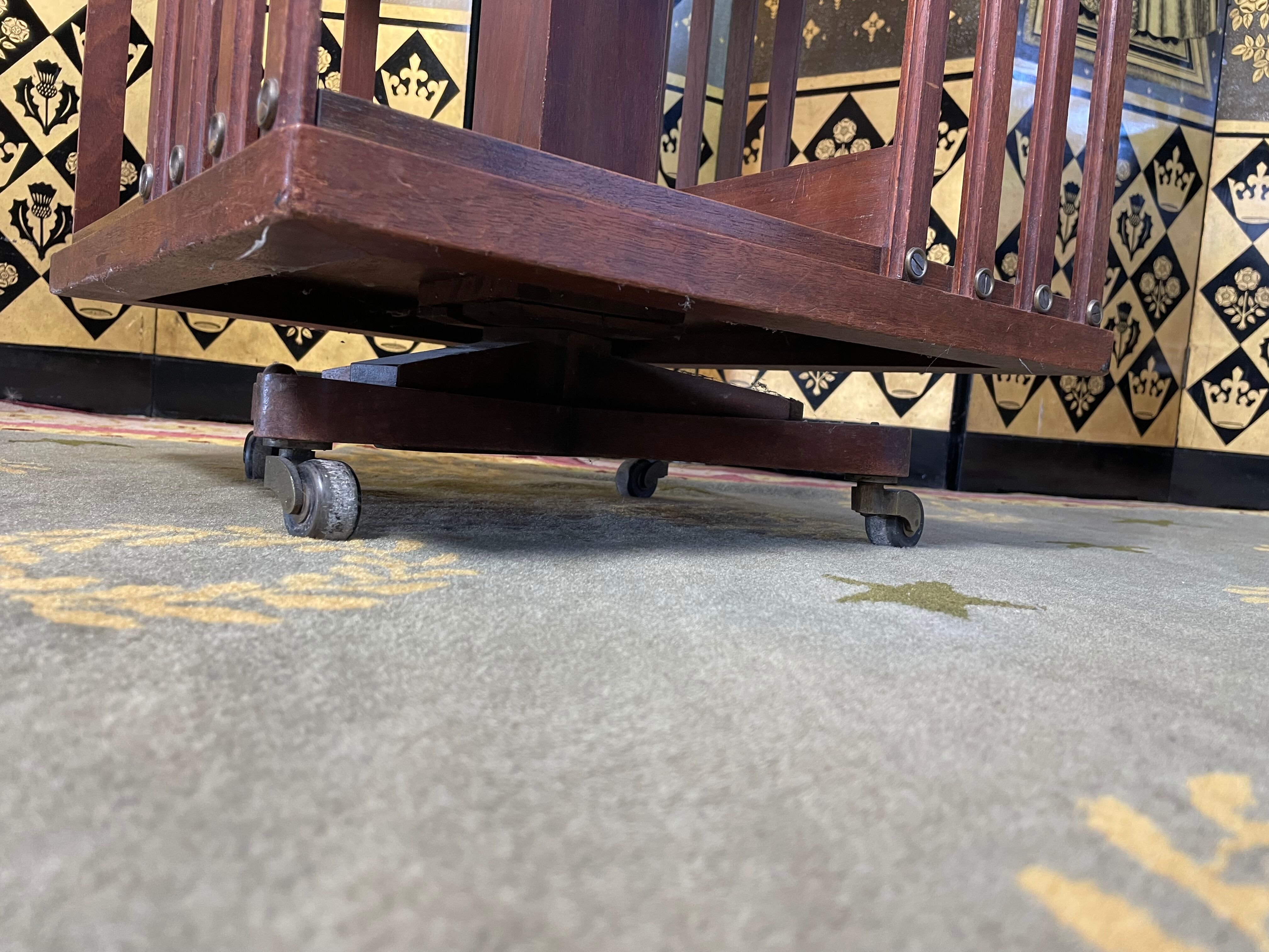 Walnut revolving library