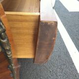 Old style chest of drawers Louis XV marquetry marble top