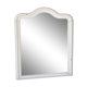 Wooden mirror Early twentieth Creamy white patina Original background
