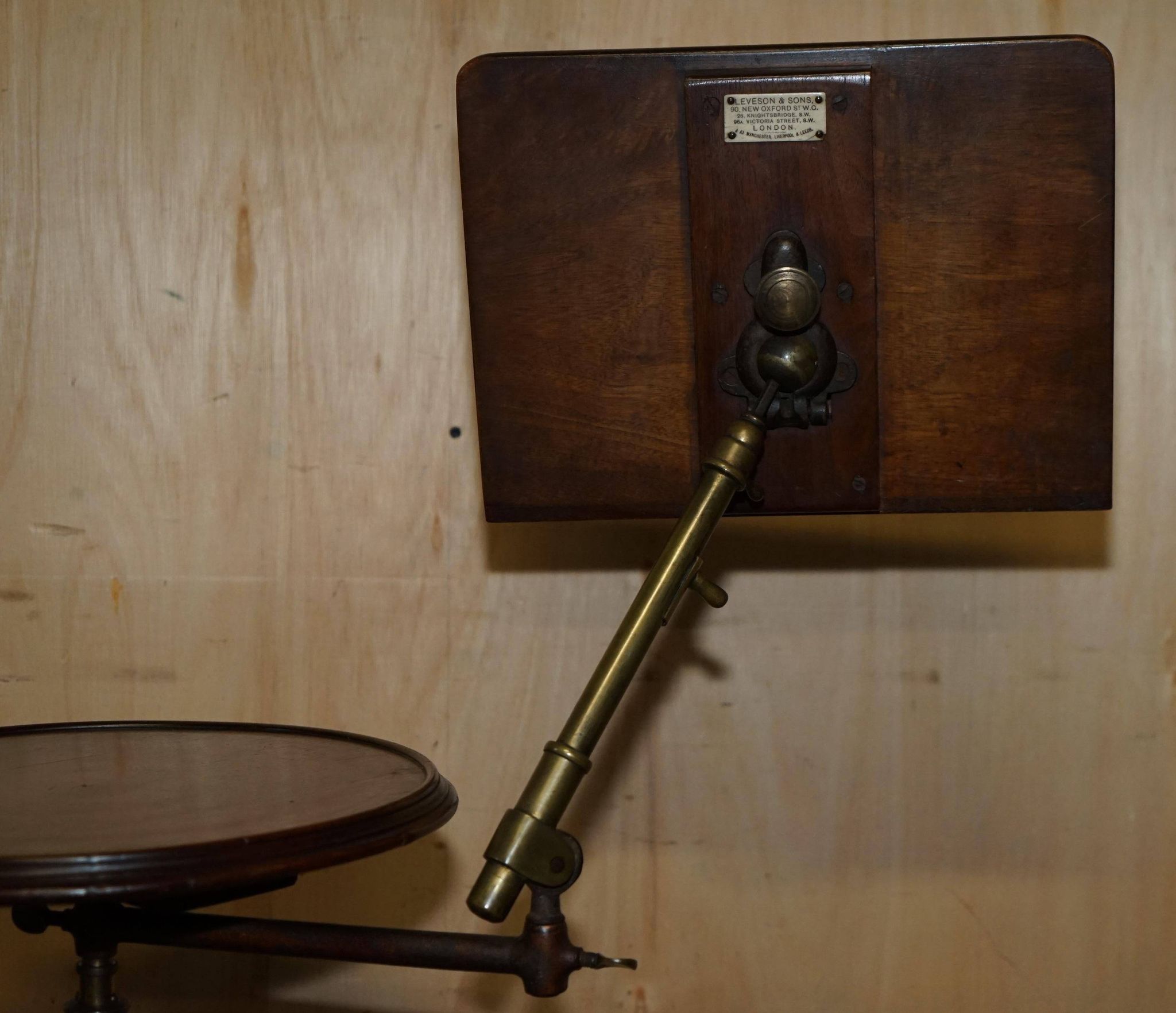 Table de lecture ou musique ajustable victorienne Leveson & Son métal