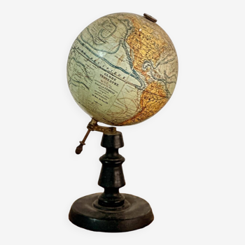 Terrestrial globe j. forest, geographical publisher in paris - early 20th century