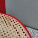 Chaise de salle à manger rouge, années 1980