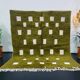 Handmade green pure wool rug, size 150 x 250 cm
