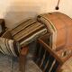 Armchair and vintage ottoman 1960-80 Sweden brutalism