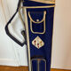 Golf bag filled with 5 vintage clubs