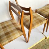 Series of 4 Scandinavian style chairs 1960