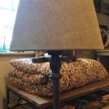 Metal lamp with lampshade