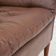 Danish 2-seater sofa, original brown leather, 70s