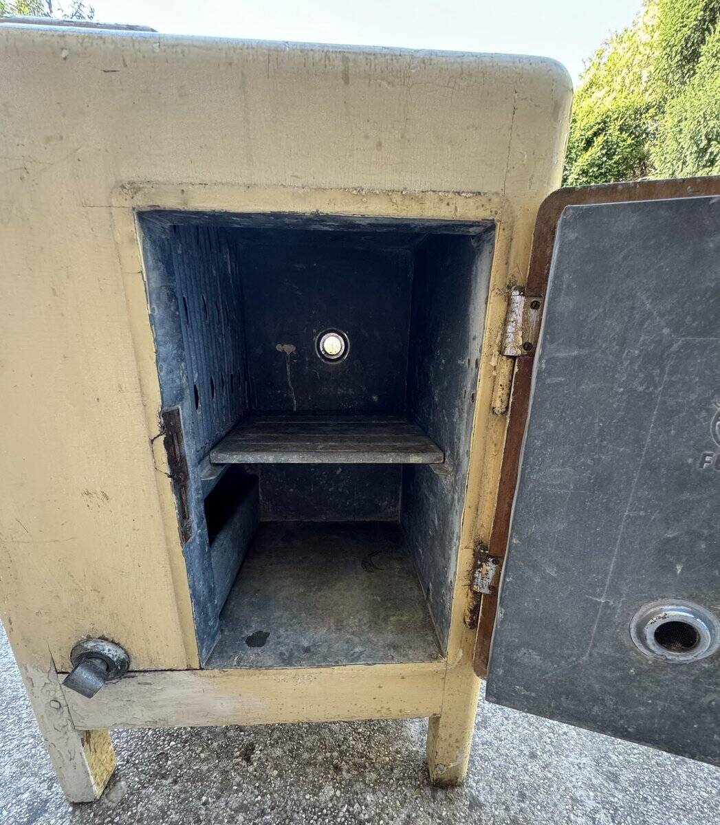 Painted ice cabinet by Fülek