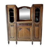 Large art deco dresser with marble top and mirror