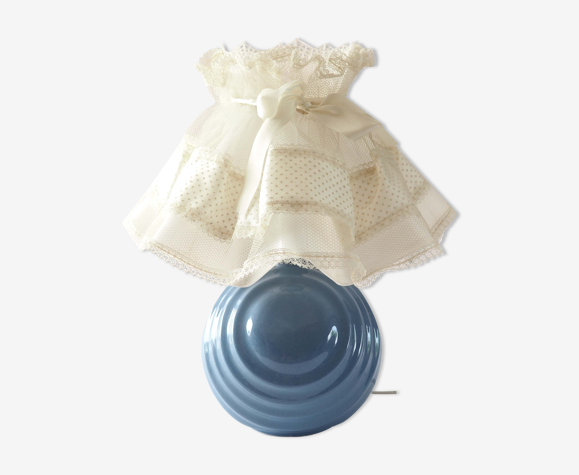 Lampe céramique et dentelle