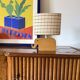 Mid century Modern wood elephant table lamp, Italy circa 1960s