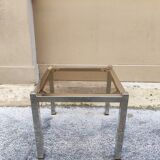 Table basse chromé vintage 1970