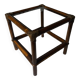 Wicker rattan glass end table